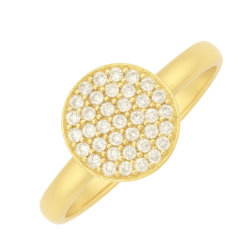 Anel Ouro 18K Com Pedra
