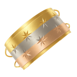 Anel Ouro 18K Tricolor...