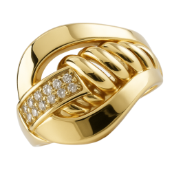 Anel Ouro 18K Fivela Com...