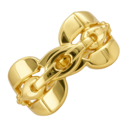 Anel Ouro 18K Acorrentado