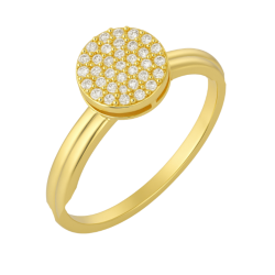 Anel Ouro 18K Chuveiro...