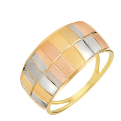 Anel Ouro 18K Aro Dupla...