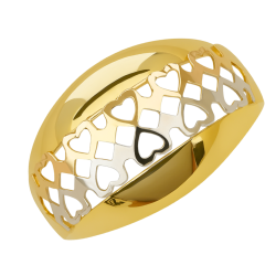 Anel Ouro 18K Aro Duplo...
