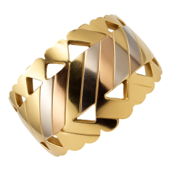 Anel Ouro 18K Tricolor Dois...