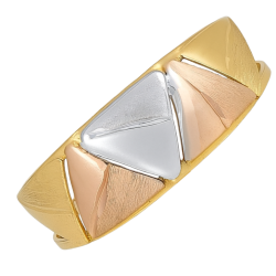 Anel Ouro 18K Tricolor...