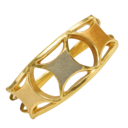Anel Ouro 18K Tricolor Com...