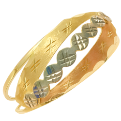 Anel Ouro 18K Tricolor...