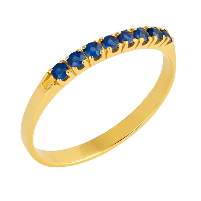AN.AU.AMA.MEIA ALIANCA ZIRCONIA AZUL 9