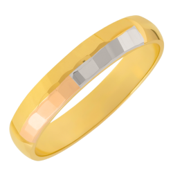 Anel Ouro 18K Tricolor...