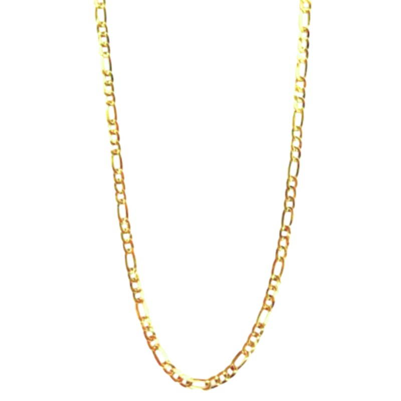 Corrente Ouro 18K Grumet 3X1 Laminada Especial 60cm