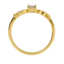 Anel Ouro 18k Meia Alianca...
