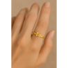 Anel Ouro 18K Borboleta Com Brilhantes