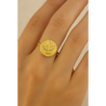 Anel Ouro 18K Espírito Santo Com Pedra