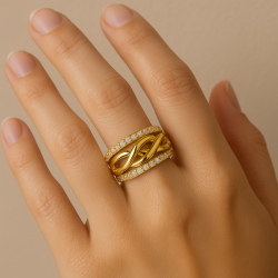 Anel Ouro 18K Natureza