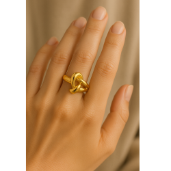 Anel Ouro 18K Movimento
