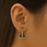 Brinco Ouro 18K Nossa Senhora Com Zircônia