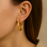 Brinco Ouro 18K Argola Redonda Fio Redondo