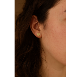 Brinco Ouro 18K Trevo