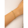 Pulseira Ouro 18K Infantil Bola E Coração Intercalados