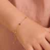 Pulseira Ouro 18K Infantil Bolinha Com Pedra