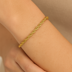 Pulseira Ouro 18K Cordão Baiano 19cm