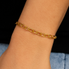 Pulseira Ouro 18K Elo Português Oval 19cm