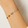 Pulseira Ouro 18K Com Pedras Naturais