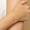 Pulseira Ouro 18K Veneziana Bolinhas 15cm