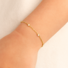 Pulseira Ouro 18K Infantil Zircônia Branca 13cm