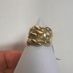 Anel ouro transado