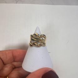 Anel ouro transado
