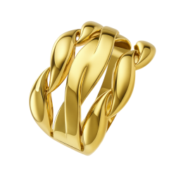 Anel ouro transado