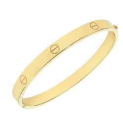 Bracelete Ouro 18K Liso Com...