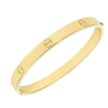 Bracelete Ouro 18K Liso Com Detalhes