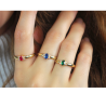 AN.AU.AMA.PEDRA AZUL C/4 ZIRCONIA BRANCA