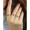 AN.AU.AMA.PEDRA AZUL C/4 ZIRCONIA BRANCA