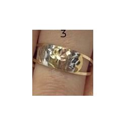 Anel Ouro 18K Duplo Aro Tricolor