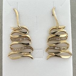 Brinco Ouro 18K Zig Zag...