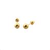 Brinco Ouro 18K Bola 3mm Com Tarraxa Baby