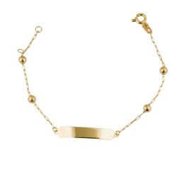 Pulseira Ouro 18K Chapa Com...