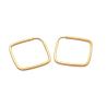 Brinco Ouro 18K Argola Quadrada 15mm Fio Quadrado 1mm