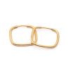 Brinco Ouro 18K Argola Quadrada 13mm Fio Redondo 1mm