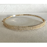 Bracelete Ouro 18K Abaulado Cravejado