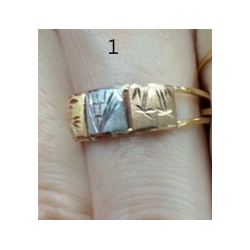 Anel Ouro 18K Tricolor Tema Egito