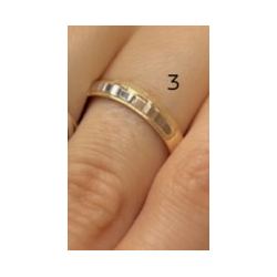 Anel Ouro 18K Tricolor Caminhada