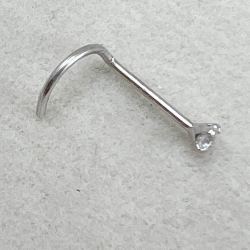 Piercing Ouro 18K De Nariz Ponto De Luz