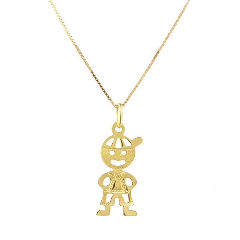 Pingente Ouro 18K Menino Com Boné