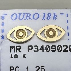 Brinco Ouro 18K Olho Grego