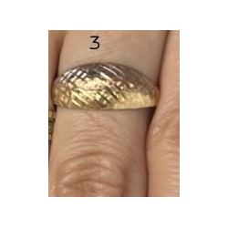 Anel Ouro 18K Tricolor Abaulado