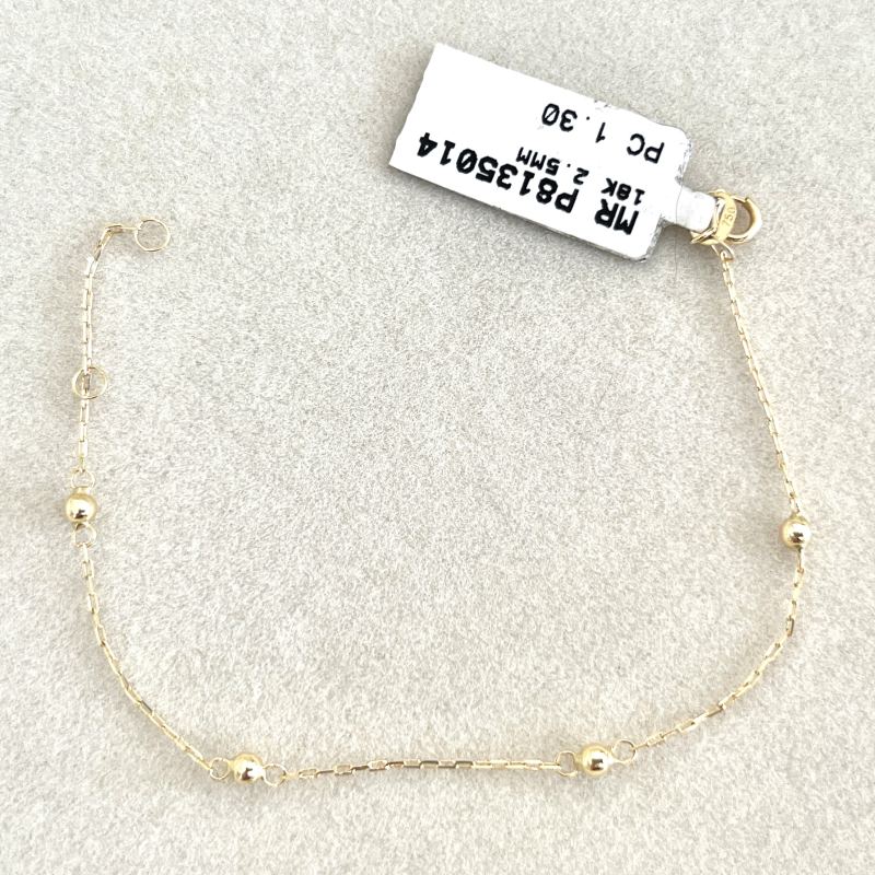 Pulseira Ouro 18K Bolinha Cartier 2.5mm